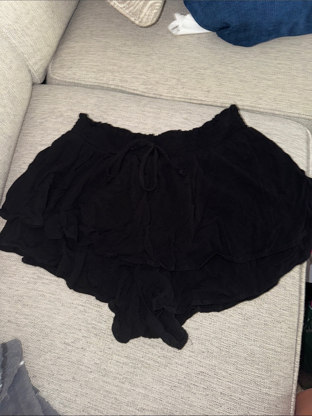 Kingston Black Layered Ruffle Skort